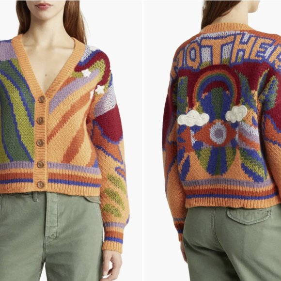 NWT MOTHER The Button Cardigan (Good Trip) - Picture 1 of 14